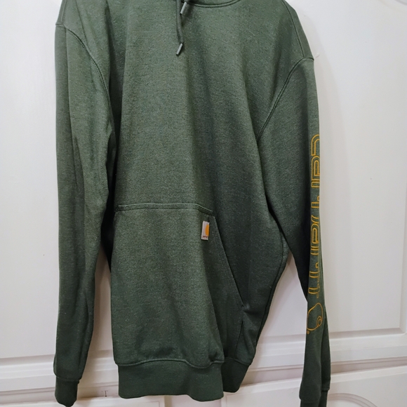 Carhartt Green Hoodie with Gold Logo - Picture 1 of 5